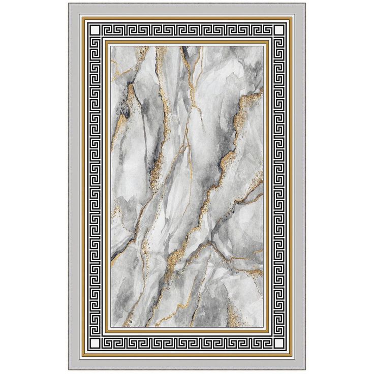 Matto Linento HMNT765, 180x280cm, harmaa/kulta