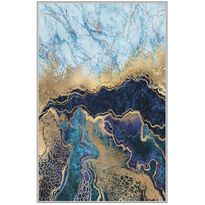 Kynnysmatto Linento HMNT768, 50x80cm, sininen/kulta