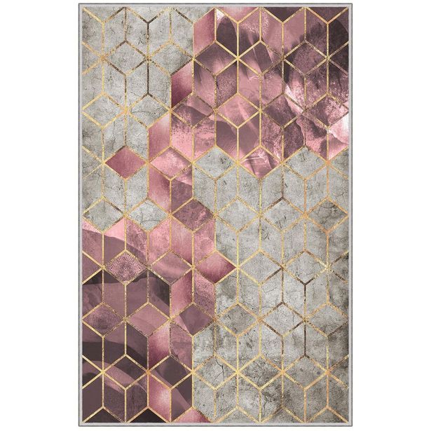 Matto Linento HMNT771, 160x230cm, harmaa/roosa