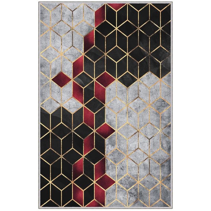 Matto Linento HMNT776, 60x100cm, harmaa/musta
