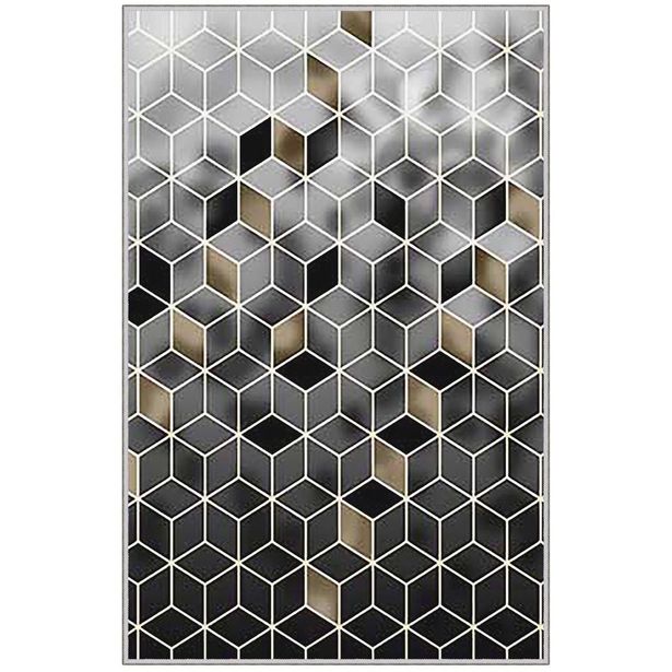 Käytävämatto Linento HMNT815, 80x120cm, musta/harmaa