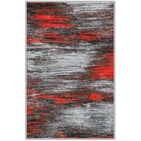 Käytävämatto Linento HMNT851, 80x150cm, punainen/harmaa