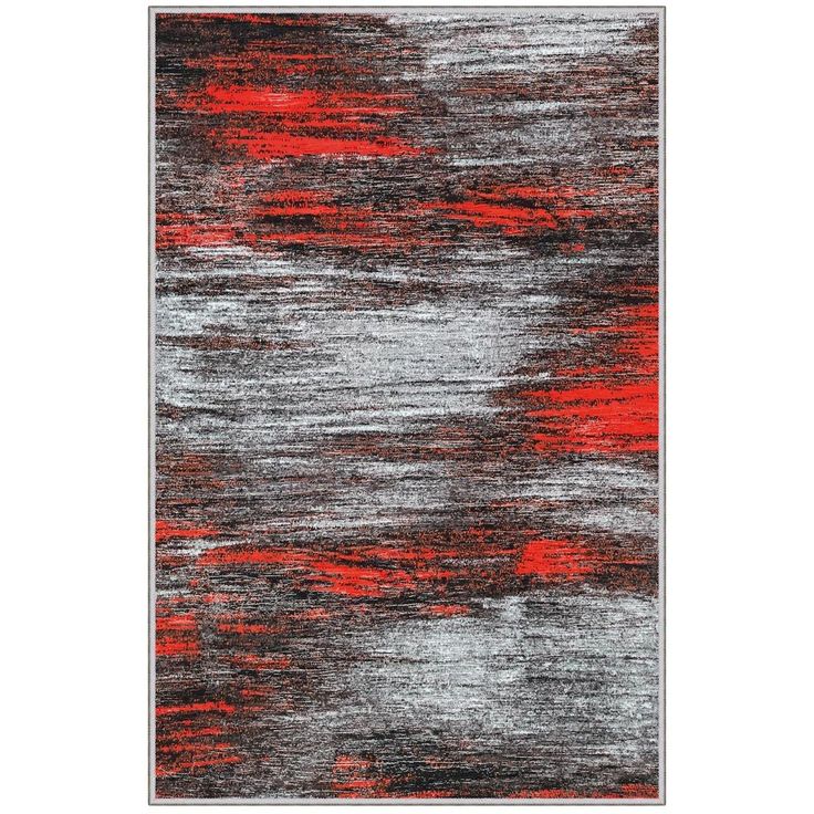 Käytävämatto Linento HMNT851, 80x150cm, punainen/harmaa