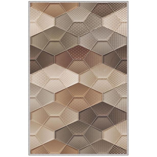 Kynnysmatto Linento HMNT852, 50x80cm, ruskea/beige