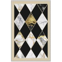 Matto Linento HMNT874, 60x100cm, musta/beige