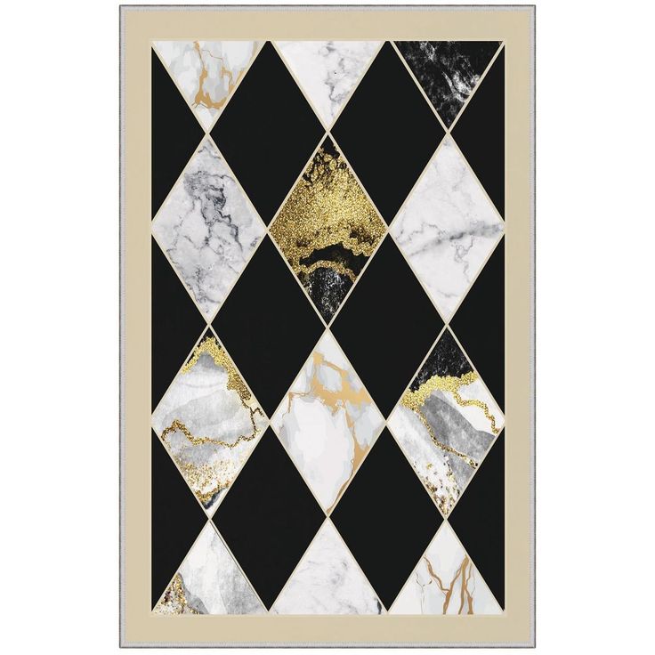 Matto Linento HMNT874, 60x100cm, musta/beige