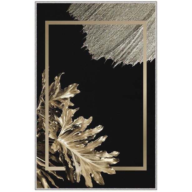 Kynnysmatto Linento HMNT891, 50x80cm, kulta/musta