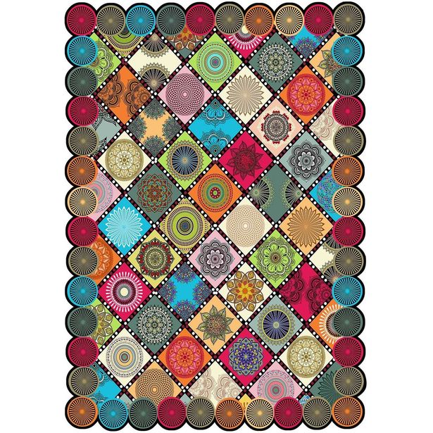 Matto Linento Tessara 60x100cm monivärinen