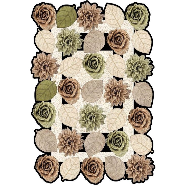 Matto Linento Hmnt967 60x100cm beige/vihreä