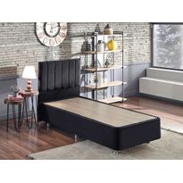 Säilytyssängyn runko ja pääty Linento Furniture Ela Single, 90x190cm, musta