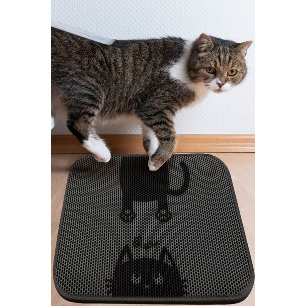 Kissanhiekkamatto Linento Bounce Cat Mat, musta