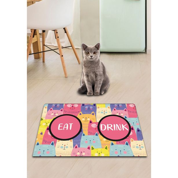 Kissan ruokailualusta Linento Cat's Multi, monivärinen