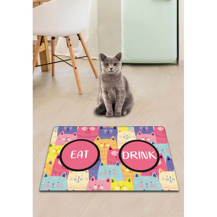 Kissan ruokailualusta Linento Cat's Multi, monivärinen