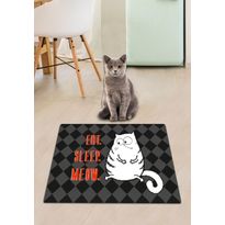 Kissan ruokailualusta Linento Eat Sleep Meow, harmaa