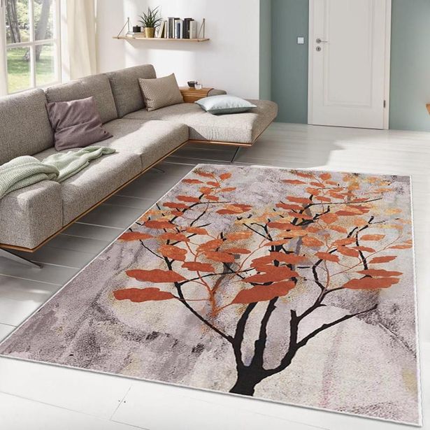 Matto Linento ALHO CARPET-8A, 120x180cm, oranssi/harmaa