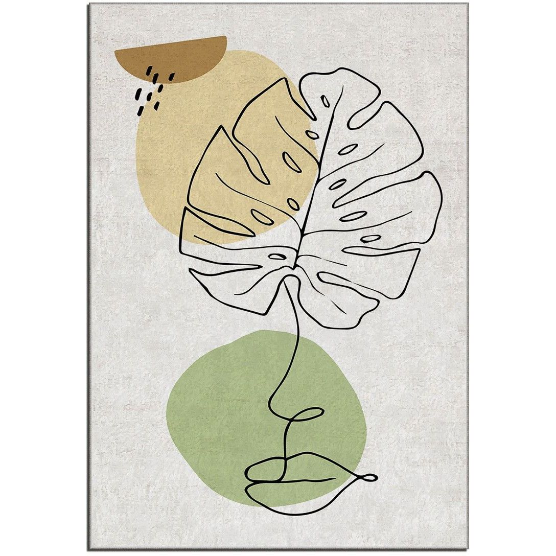 Matto Linento Folium 120x180cm vihreä/keltainen