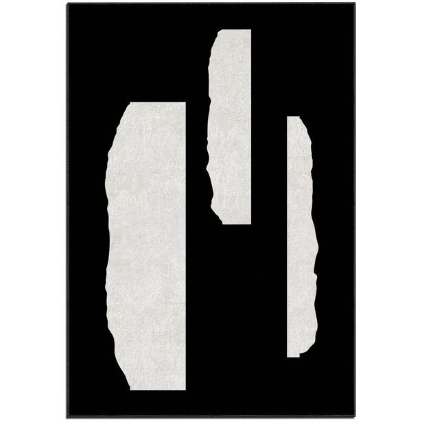 Matto Linento ALHO CARPET-20A, musta/valkoinen, eri kokoja