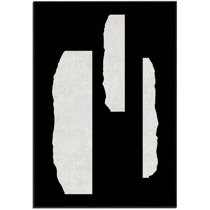 Matto Linento ALHO CARPET-20A, musta/valkoinen, eri kokoja
