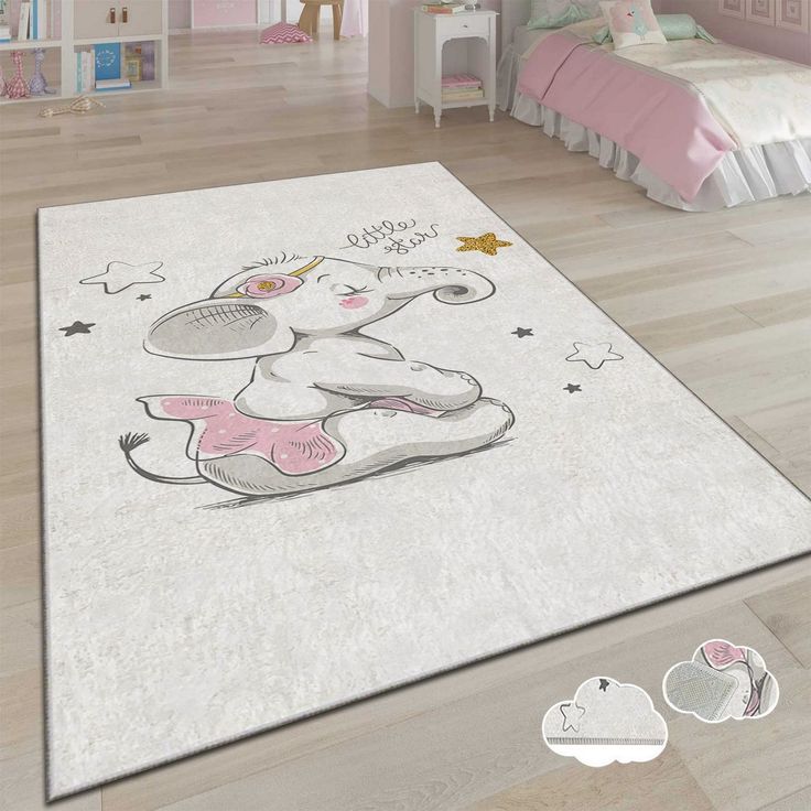 Lastenhuoneen matto Linento ALHO CHL-5A, beige, eri kokoja