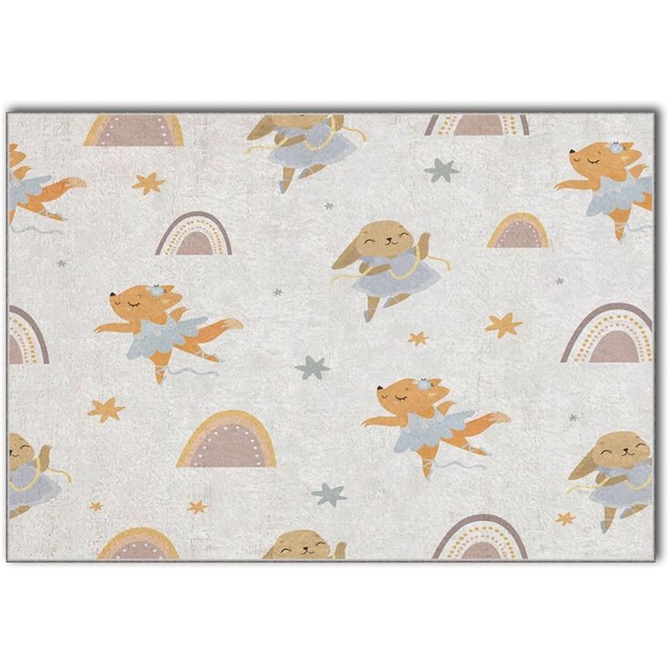 Lastenhuoneen matto Linento Hem Buns 180x280cm beige