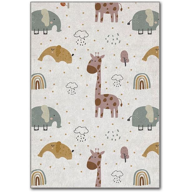Lastenhuoneen matto Linento Hem Zoo beige, eri kokoja
