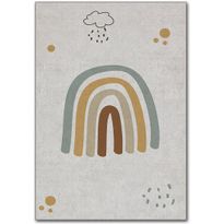Lastenhuoneen matto Linento Hem Sateenkaari 180x280cm beige