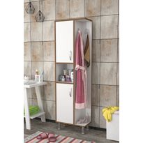 Kylpyhuoneen kaappi Linento Furniture Grand, 48x160cm, valkoinen