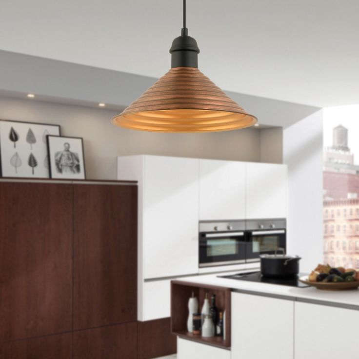 Riippuvalaisin Linento Lighting RT-25, Ø28cm, E27, max. 40W, IP20, ruskea
