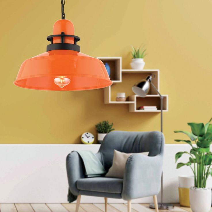 Riippuvalaisin Linento Lighting RT-47, Ø34cm, E27, max. 40W, IP20, oranssi