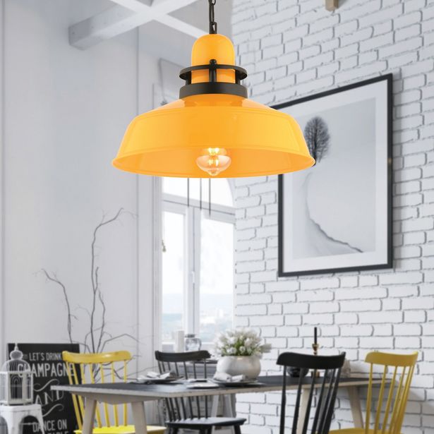 Riippuvalaisin Linento Lighting RT-48, Ø34cm, E27, max. 40W, IP20, keltainen