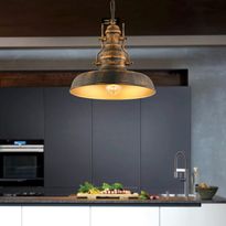 Riippuvalaisin Linento Lighting RT-7, Ø33cm, E27, max. 40W, IP20, vintage tummanruskea