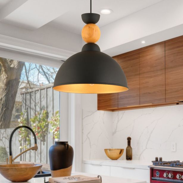 Riippuvalaisin Linento Lighting YM-7 SY, Ø30cm, E27, max. 40W, IP20, musta