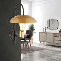 Seinävalaisin Linento Lighting AP-33, ø25cm, E27, max. 40W, IP20, kulta