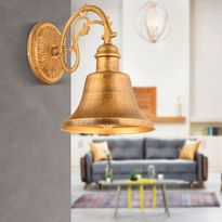 Seinävalaisin Linento Lighting AP-40, ø20.5cm, E27, max. 40W, IP20, vintage-kulta