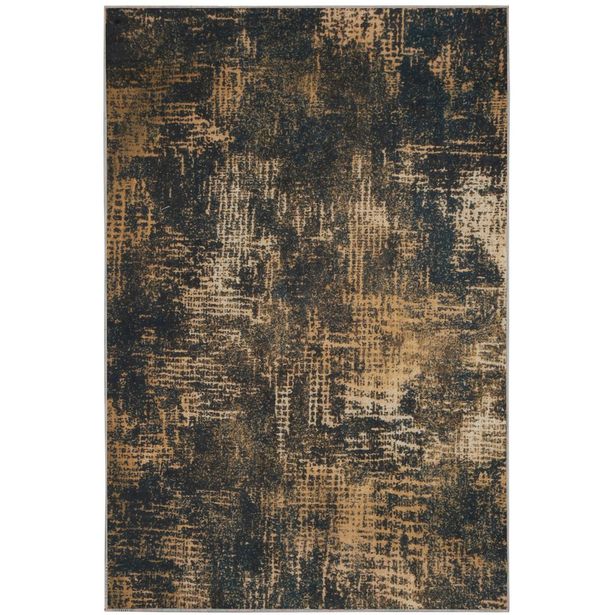 Matto Linento Zayd, 120x180cm, tummanharmaa/ruskea