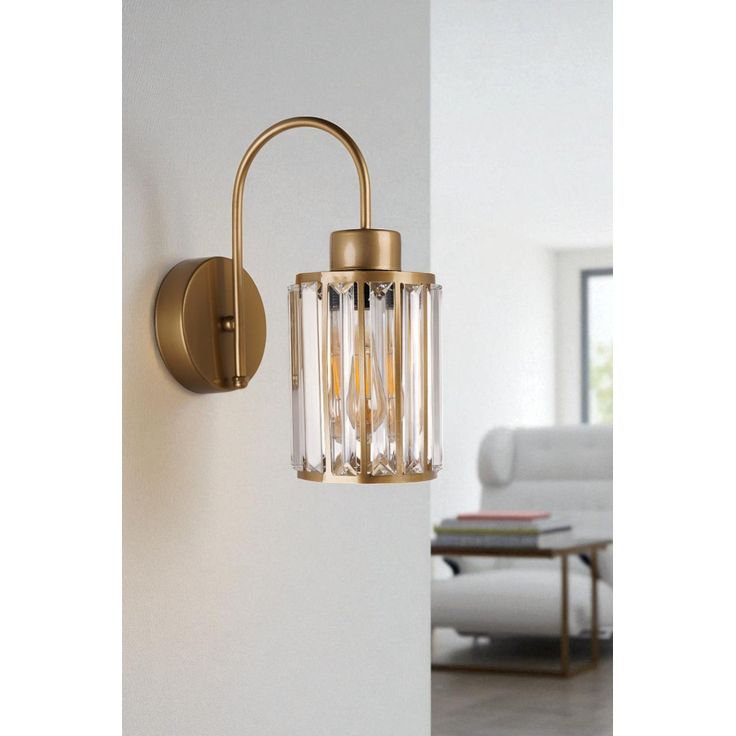 Seinävalaisin Linento Lighting 9041-1A, ø12cm, E27, max. 40W, IP20, kulta