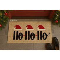 Ovimatto Linento Pukki, 40x70cm, beige/punainen