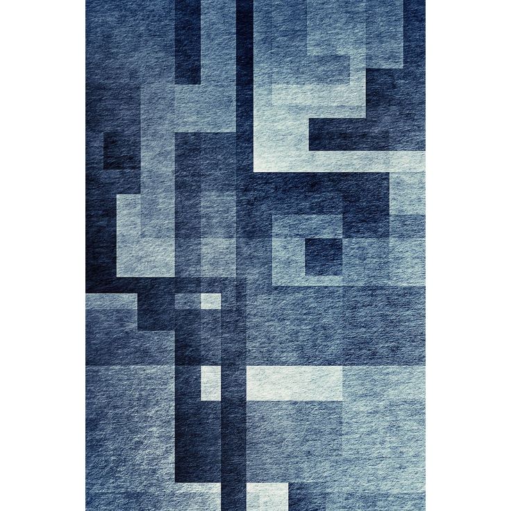 Käytävämatto Linento HMNT104, 80x120cm, sininen