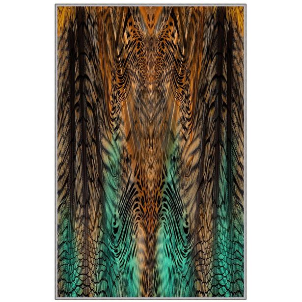 Matto Linento HMNT268, 100x150cm, oranssi/vihreä