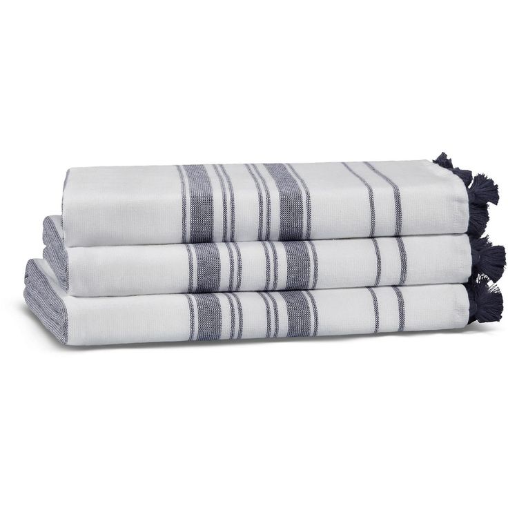 Käsipyyhe Linento Casual Avenue, 50x90cm, raita, sininen