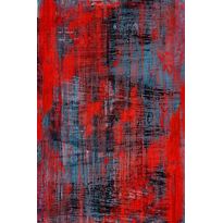 Käytävämatto Linento EXFAB252, 80x300cm, punainen/sininen