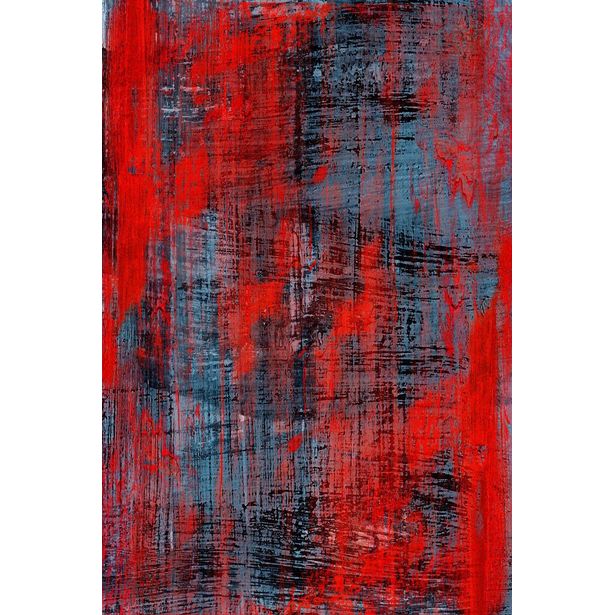 Käytävämatto Linento EXFAB252, 80x300cm, punainen/sininen