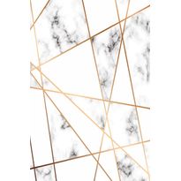 Käytävämatto Linento EXFAB276, 80x150cm, valkoinen/kulta