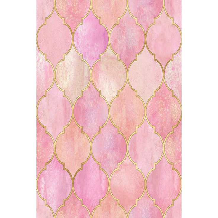 Käytävämatto Linento EXFAB299, 80x200cm, roosa/kulta