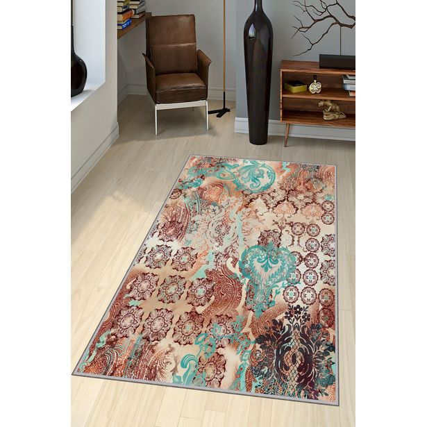 Käytävämatto Linento Exfab305, 80x200cm, beige/ruskea