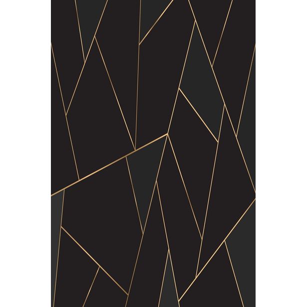 Matto Linento EXFAB321, 160x230cm, musta/kulta