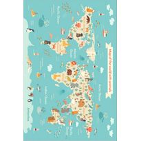 Lastenhuoneen matto Linento Els577, 80x150cm, sininen