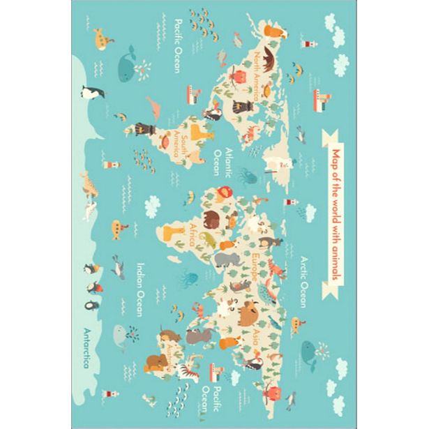Lastenhuoneen matto Linento Els577, 80x150cm, sininen