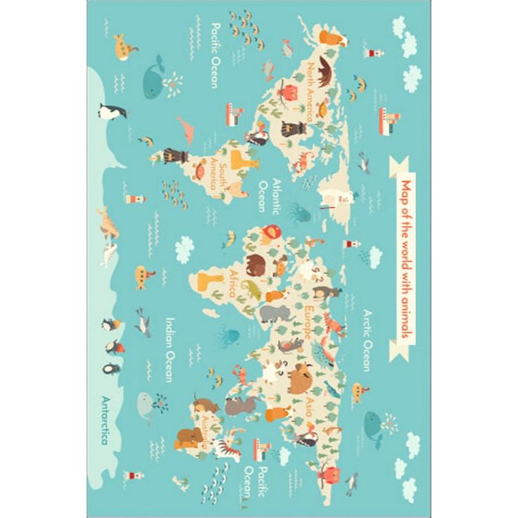 Lastenhuoneen matto Linento Els577, 80x150cm, sininen