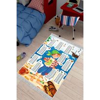 Lastenhuoneen matto Linento Kertotaulu II (ELS610), 80x150cm, monivärinen